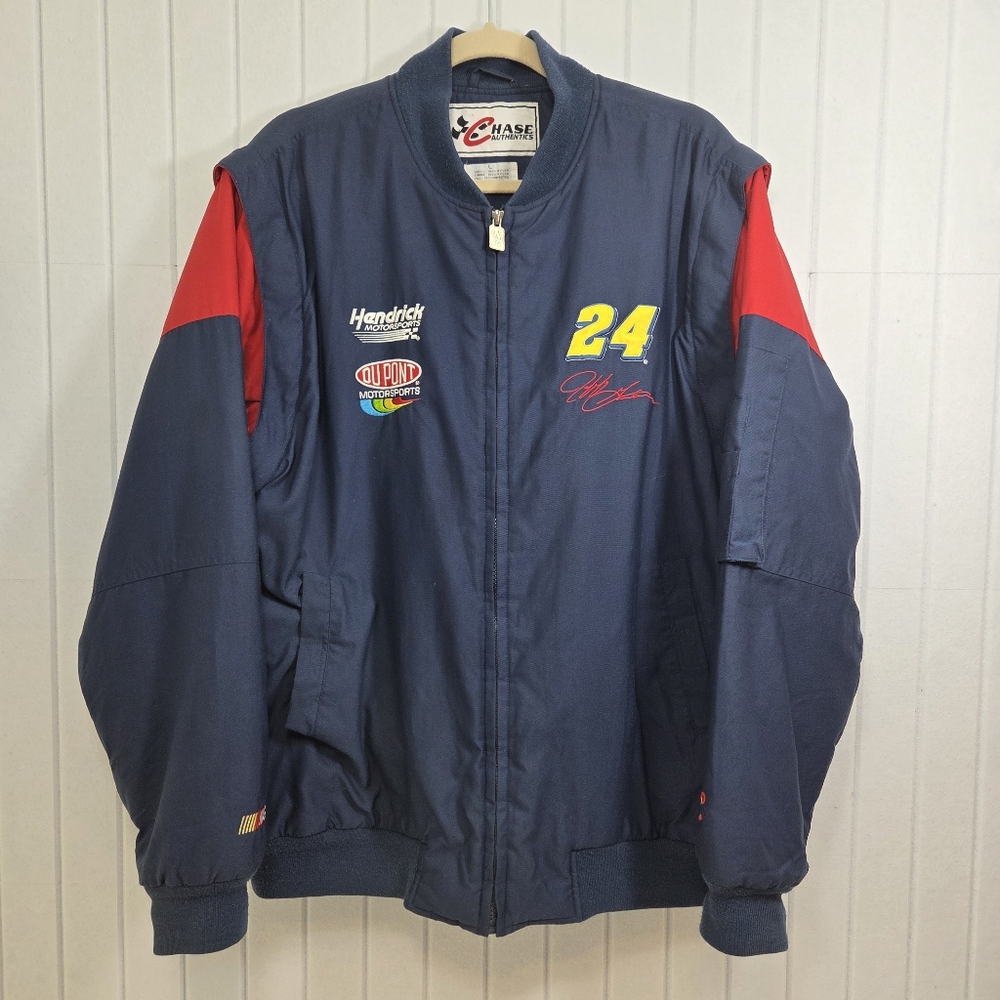NASCAR Chase Authentics DuPont #24 Gordon
Blue Red Full Zip Puffer Jacket Vest